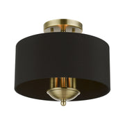 Huntington 3-Light Semi-Flush Mount in Antique Brass