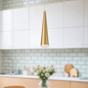 Mina 12" Pendant in Brushed Gold