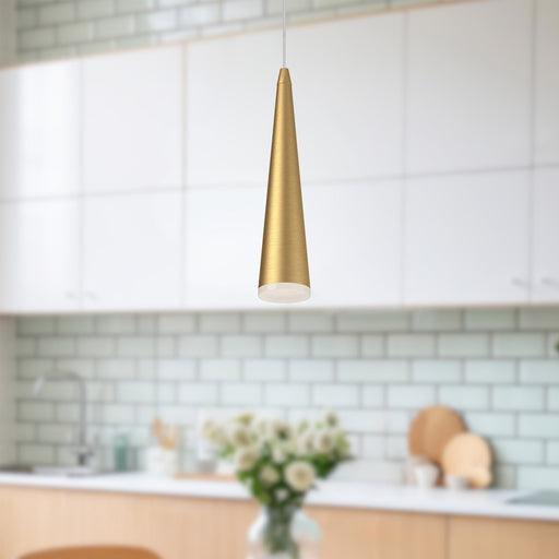 Mina 12" Pendant in Brushed Gold