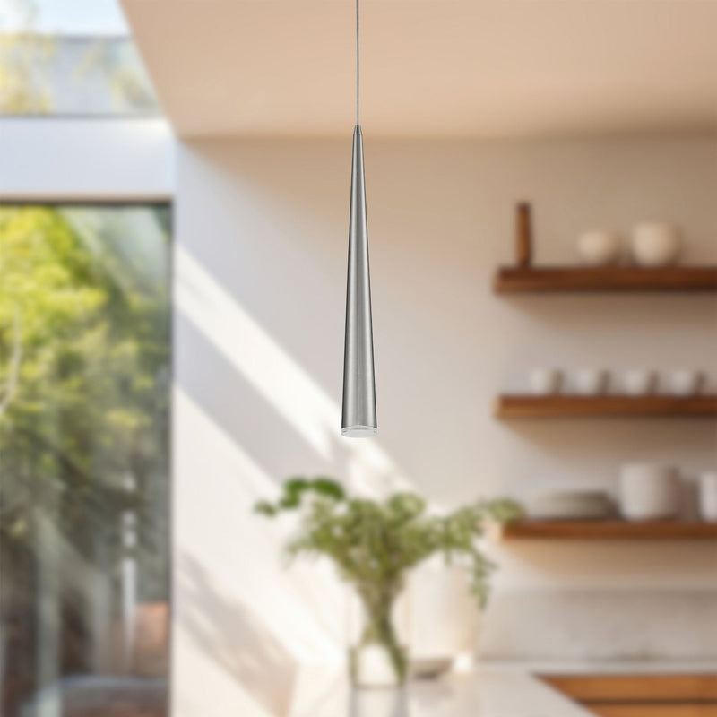 Mina 24" Pendant in Brushed Nickel