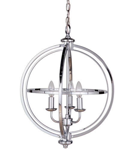 Berkeley 3 Light 17" Foyer in Chrome