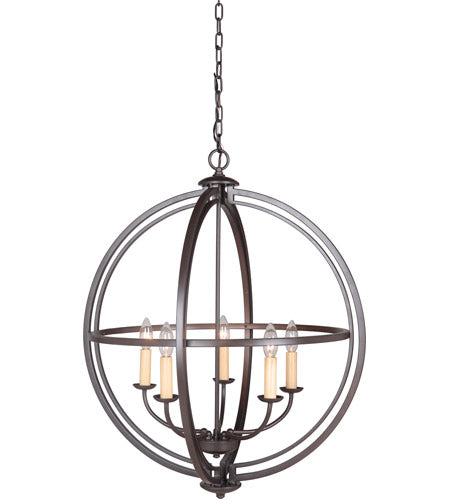 Berkeley 5 Light 25.5" Foyer in Espresso