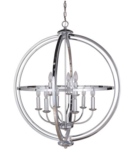 Berkeley 9 Light 30" Foyer in Chrome