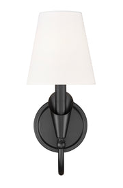 Claudelle 1 Light 5.75" Wall Sconce, 14" Tall in Matte Black