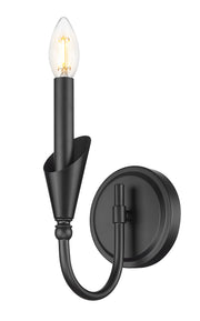 Claudelle 1 Light 5.75" Wall Sconce, 14" Tall in Matte Black