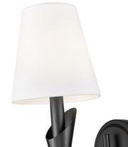 Claudelle 1 Light 5.75" Wall Sconce, 14" Tall in Matte Black