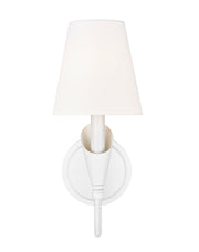 Claudelle 1 Light 5.75" Wall Sconce, 14" Tall in Tundra White
