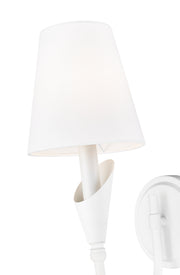Claudelle 1 Light 5.75" Wall Sconce, 14" Tall in Tundra White