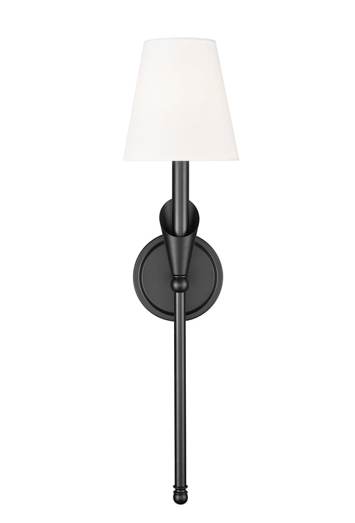 Claudelle 1 Light 5.75" Wall Sconce, 24" Tall in Matte Black