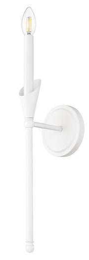 Claudelle 1 Light 5.75" Wall Sconce, 24" Tall in Tundra White