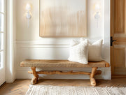 Claudelle 1 Light 5.75" Wall Sconce, 24" Tall in Tundra White in a room setting