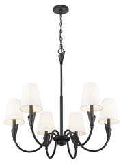 Claudelle 6 Light 32" Chandelier in Matte Black