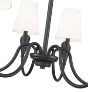 Claudelle 6 Light 32" Chandelier in Matte Black