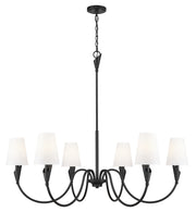 Claudelle 6 Light 46" Chandelier in Matte Black