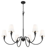 Claudelle 6 Light 46" Chandelier in Matte Black