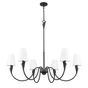 Claudelle 6 Light 46" Chandelier in Matte Black