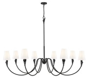 Claudelle 8 Light 65" Chandelier in Matte Black