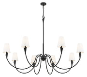 Claudelle 8 Light 65" Chandelier in Matte Black
