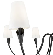 Claudelle 8 Light 65" Chandelier in Matte Black