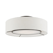 Ellsworth 4-Light Semi-Flush Mount with Oatmeal Shade in English Bronze