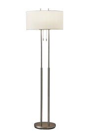 Duet 2-Light Floor Lamp in Brushed Steel