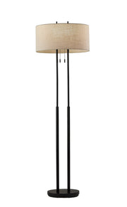 Duet 2-Light Floor Lamp in Antique Bronze