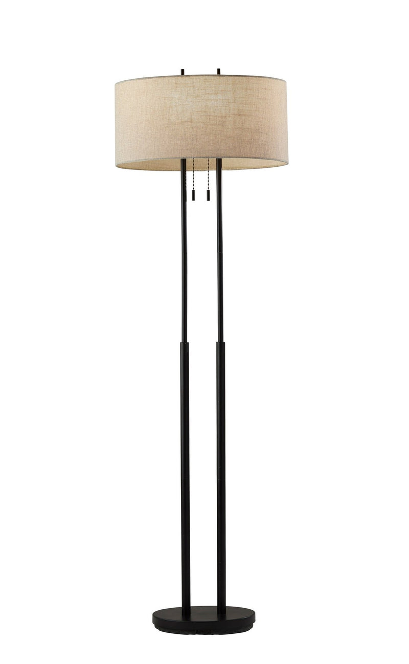 Duet 2-Light Floor Lamp in Antique Bronze