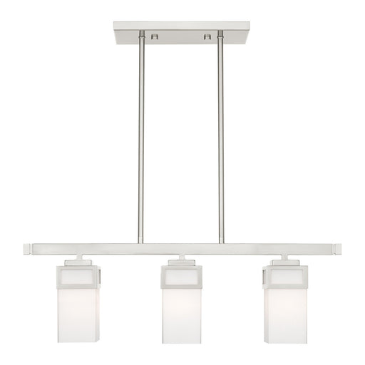Harding 3-Light Linear Chandelier in Brushed Nickel