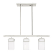 Harding 3-Light Linear Chandelier in Brushed Nickel