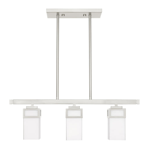 Harding 3-Light Linear Chandelier in Brushed Nickel