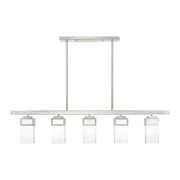 Harding 5-Light Linear Chandelier in Brushed Nickel