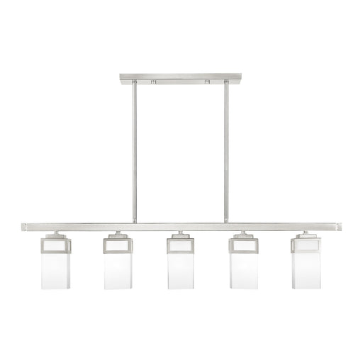 Harding 5-Light Linear Chandelier in Brushed Nickel