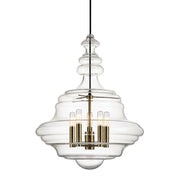 Washington 5-Light Lantern Pendant in Aged Brass
