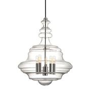 Washington 5-Light Lantern Pendant in Polished Nickel