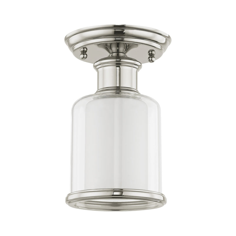 Middlebush Petite Semi-Flush Mount in Polished Nickel