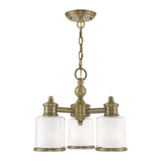 Middlebush 3-Light Convertible Chandelier / Semi-Flush Mount in Antique Brass