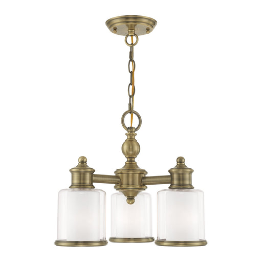Middlebush 3-Light Convertible Chandelier / Semi-Flush Mount in Antique Brass