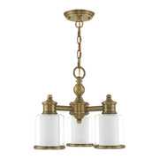 Middlebush 3-Light Convertible Chandelier / Semi-Flush Mount in Antique Brass