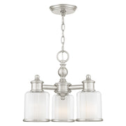 Middlebush 3-Light Convertible Chandelier / Semi-Flush Mount in Brushed Nickel