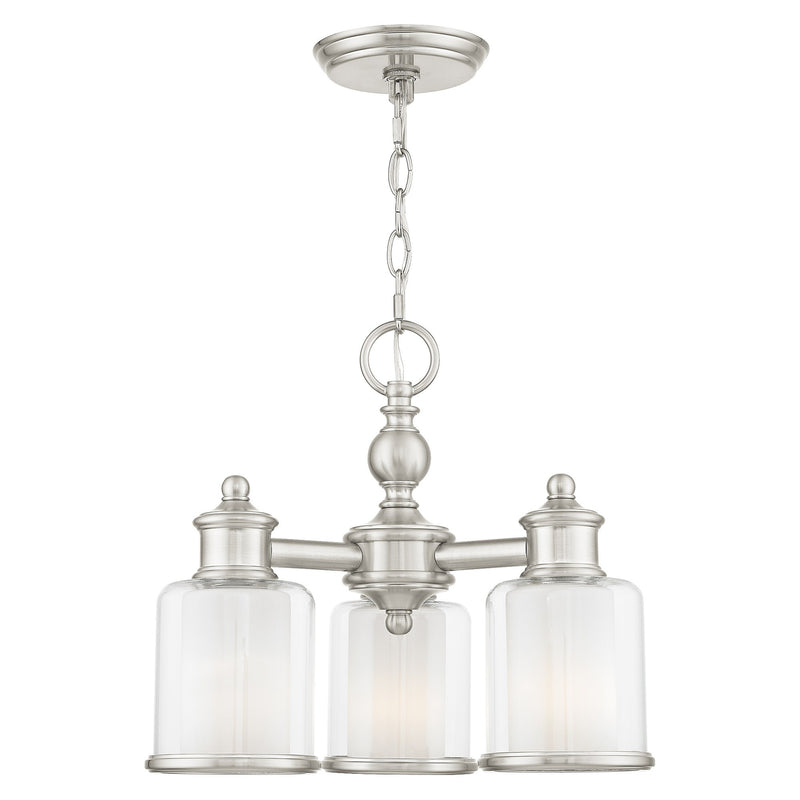 Middlebush 3-Light Convertible Chandelier / Semi-Flush Mount in Brushed Nickel