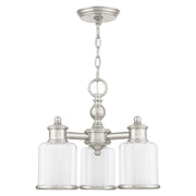 Middlebush 3-Light Convertible Chandelier / Semi-Flush Mount in Brushed Nickel