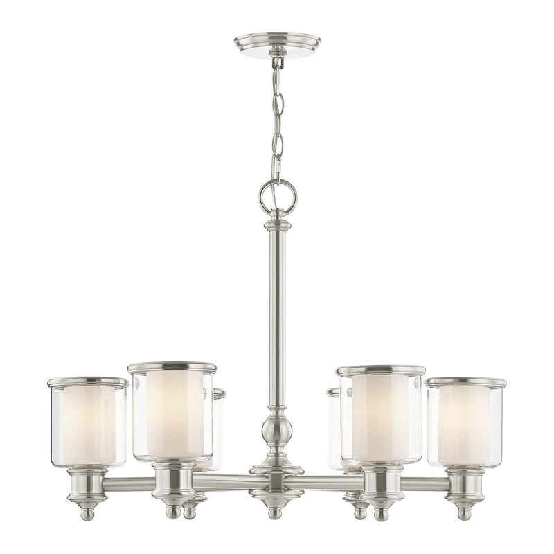 Middlebush 6-Light Chandelier in Brushed Nickel