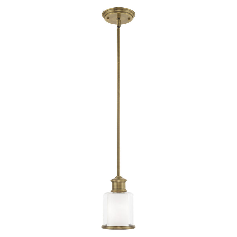 Middlebush Mini Pendant in Antique Brass