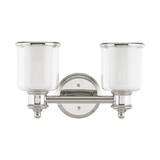 Middlebush 2-Light Bath Vanity Light in Polished Nickel