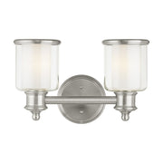 Middlebush 2-Light Bath Vanity Light in Brushed Nickel