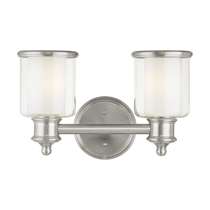 Middlebush 2-Light Bath Vanity Light in Brushed Nickel