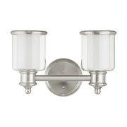 Middlebush 2-Light Bath Vanity Light in Brushed Nickel