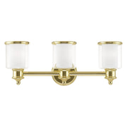 Middlebush 3-Light Bath Vanity Light in Polished Brass
