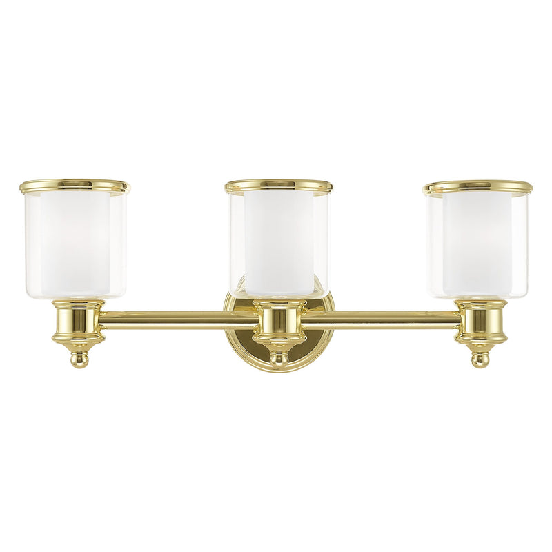 Middlebush 3-Light Bath Vanity Light in Polished Brass