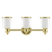 Middlebush 3-Light Bath Vanity Light in Polished Brass